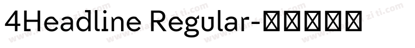 4Headline Regular字体转换